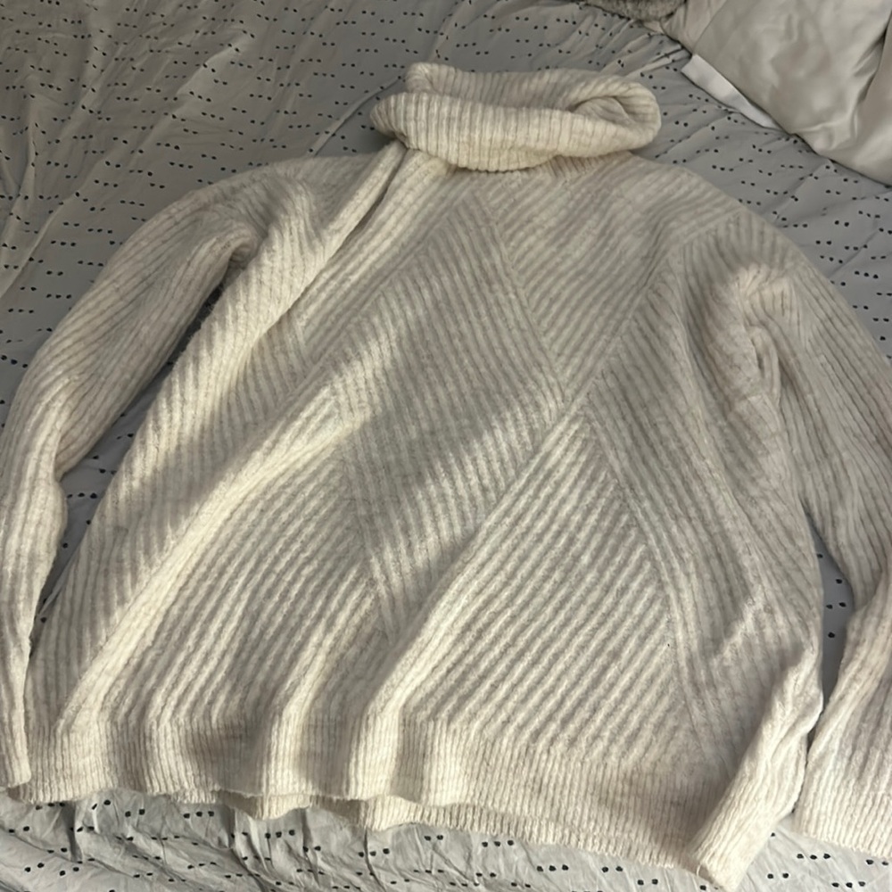 Cream turtleneck sweater